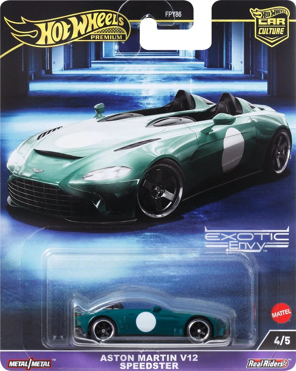 Car Culture Exotic Envy Aston Martin V12 Speedster van Hot Wheels in Turquoise – productfoto