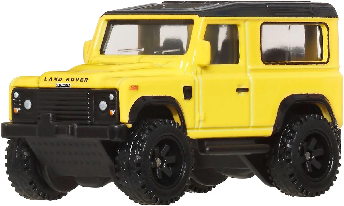 Car Culture HW Off-Road Land Rover Defender 90 de Hot Wheels en Noir, Jaune – photo du produit