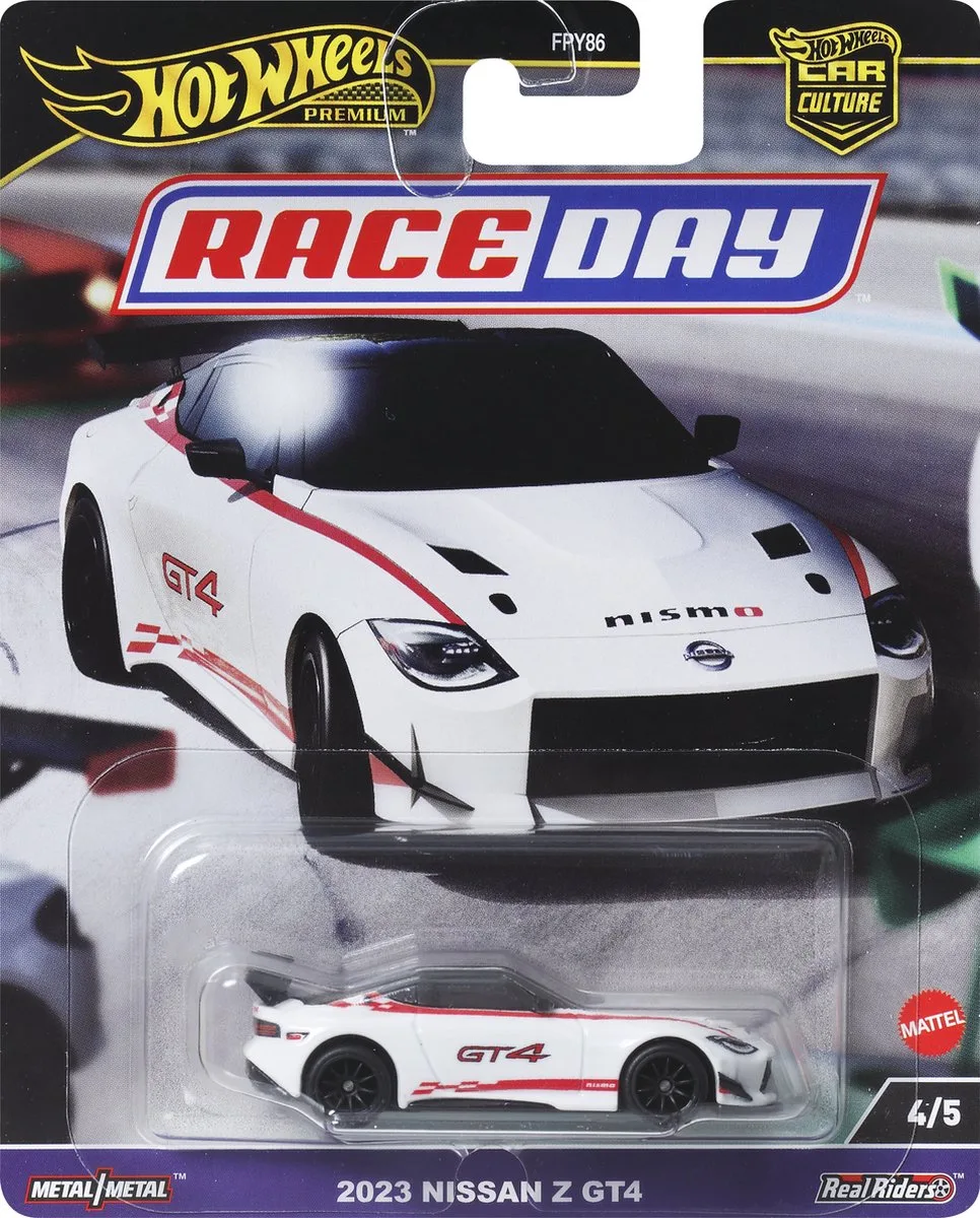 Car Culture Race Day 2023 Nissan Z GT4 HRV73 de Hot Wheels en Rouge, Blanc – photo du produit
