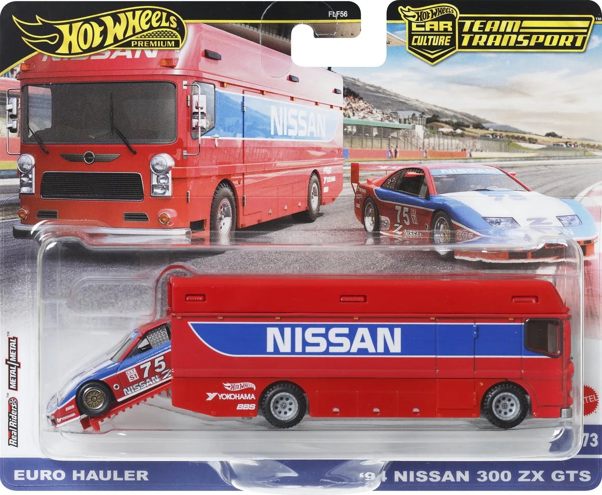 Car Culture: Team Transport HRV44 speelgoedvoertuig van Hot Wheels in Blauw, Rood – productfoto