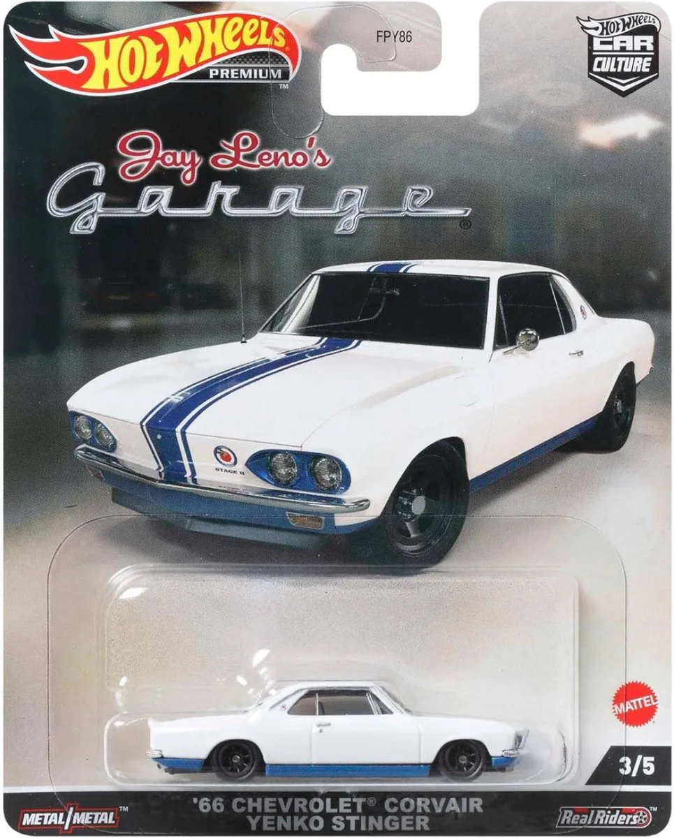 Chevrolet Corvair Yenko Stinger | Jay Leno’s Garage | 1:64 HotWheels HCJ84 van Hot Wheels in Wit – productfoto
