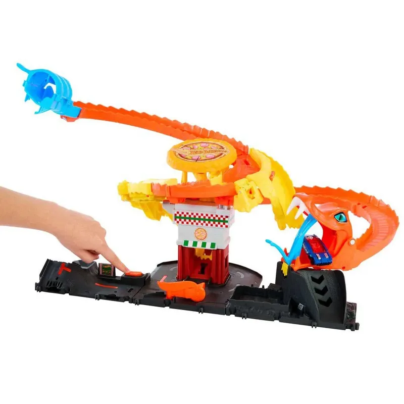 City Cobra Slam Pizza Attack - Racebaan de Hot Wheels en Multicolore – photo du produit 2 sur 5