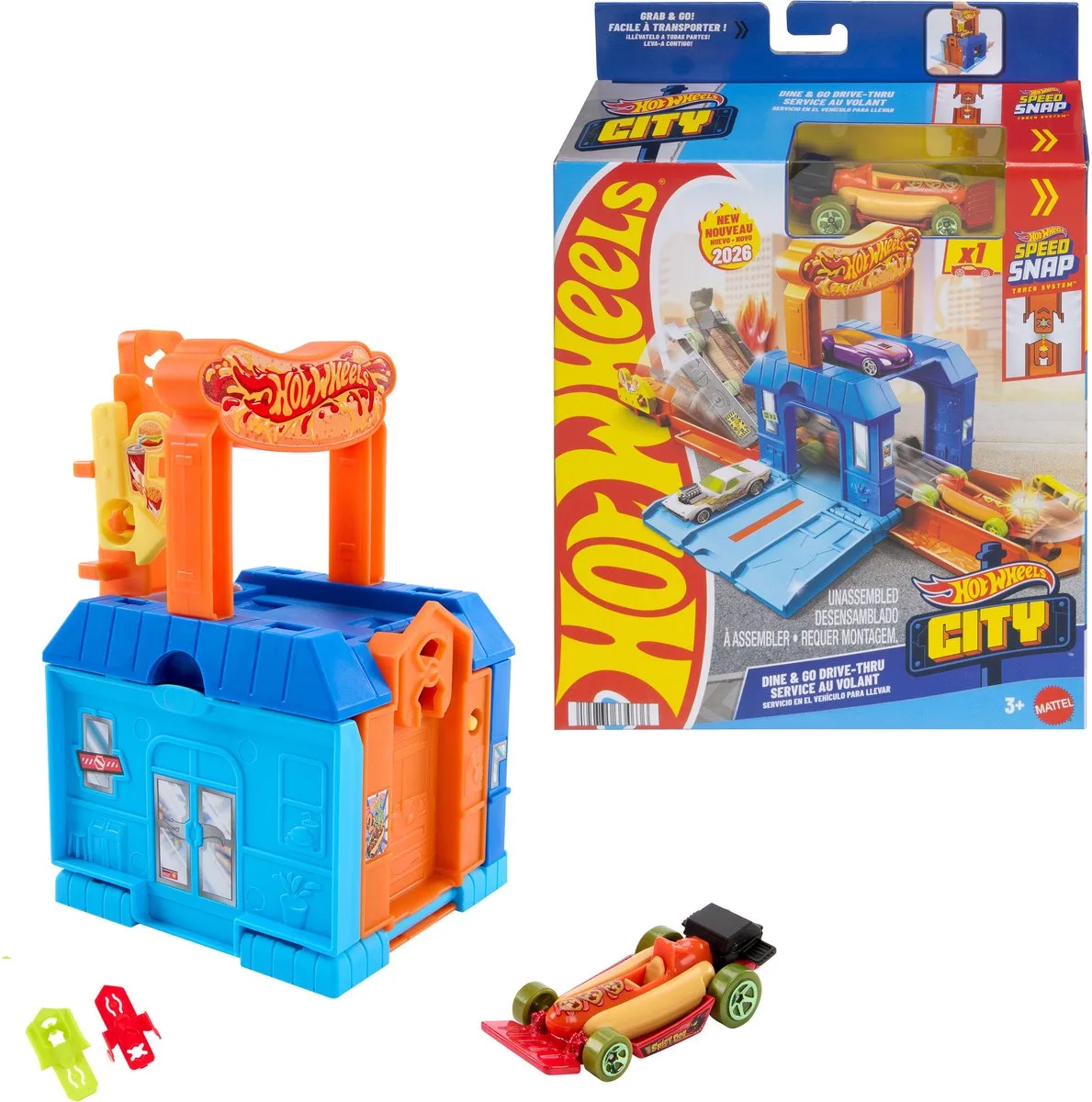 City Dine & Go Drive-Thru van Hot Wheels in Meerkleurig – productfoto
