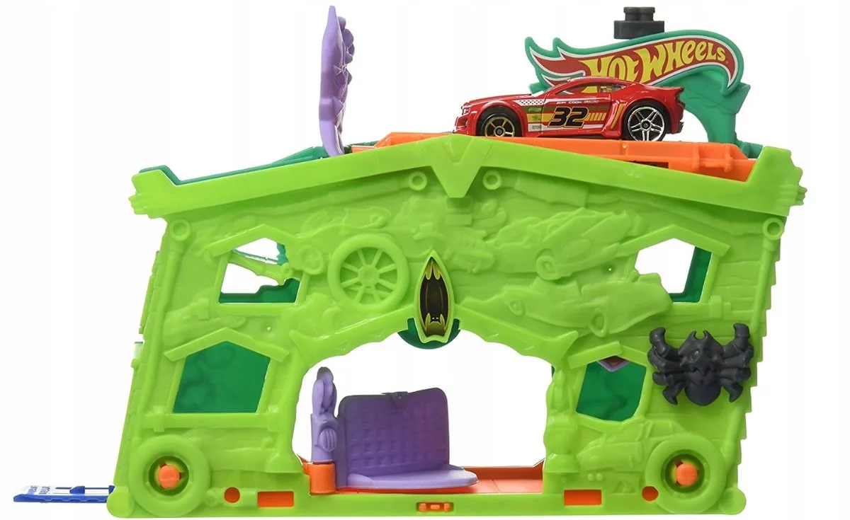 City Ghost Garage Speelset met Auto - Cadeau Idee van Hot Wheels in Rood – productfoto