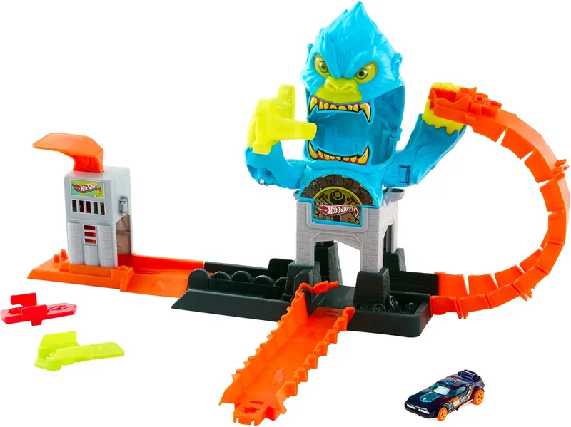 City Gorilla Aanval speelset en speelgoedauto van Hot Wheels in Meerkleurig – productfoto 1 van 5