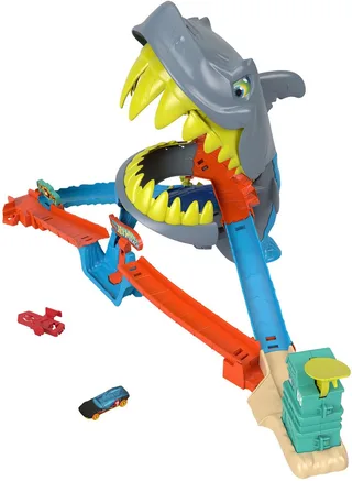 City Haaienstrand speelset en metalen speelgoedauto by Hot Wheels in Multicolour – product photo 1 of 5