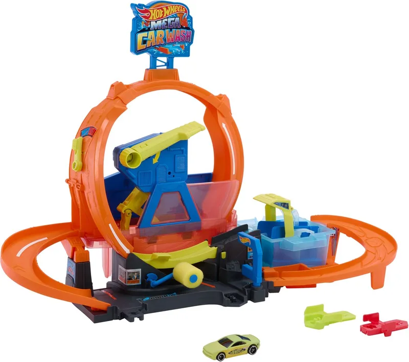 City Mega Autowasserette met looping - Met 1 Hot Wheels Color Shifters auto met kleurverandering de Hot Wheels en Multicolore – photo du produit