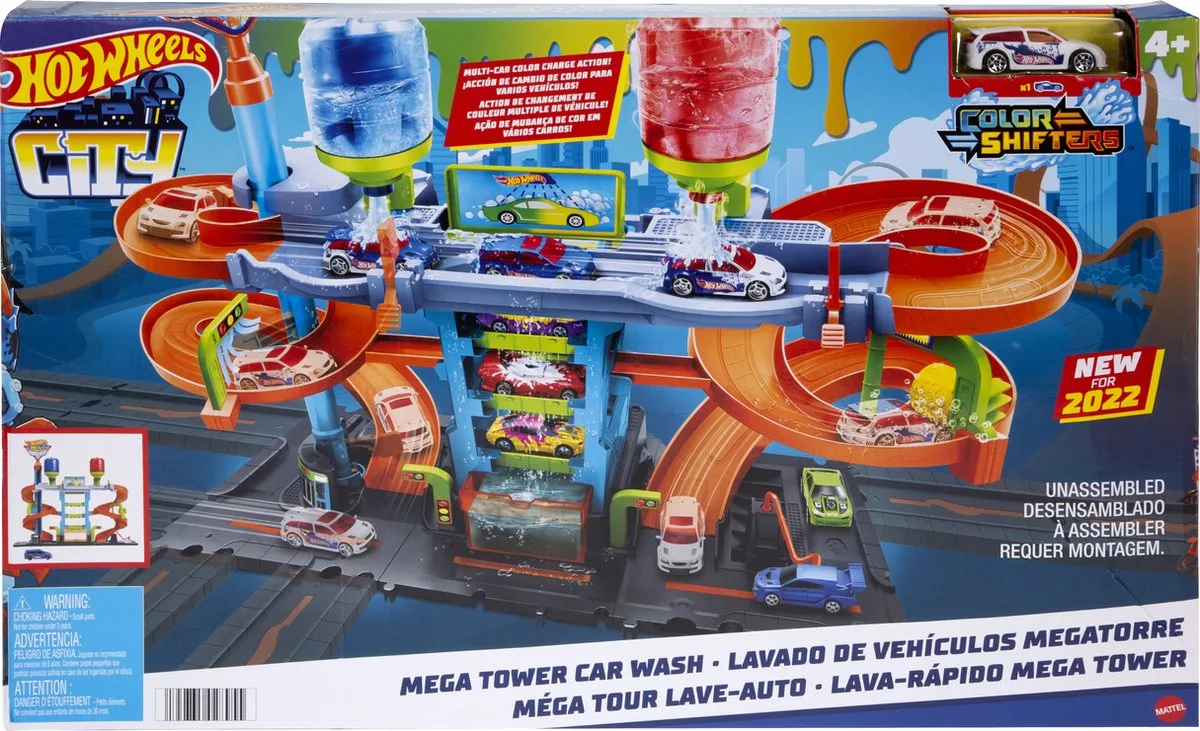 City Mega Autowasserette - Speelgoedvoertuig van Hot Wheels in Meerkleurig – productfoto