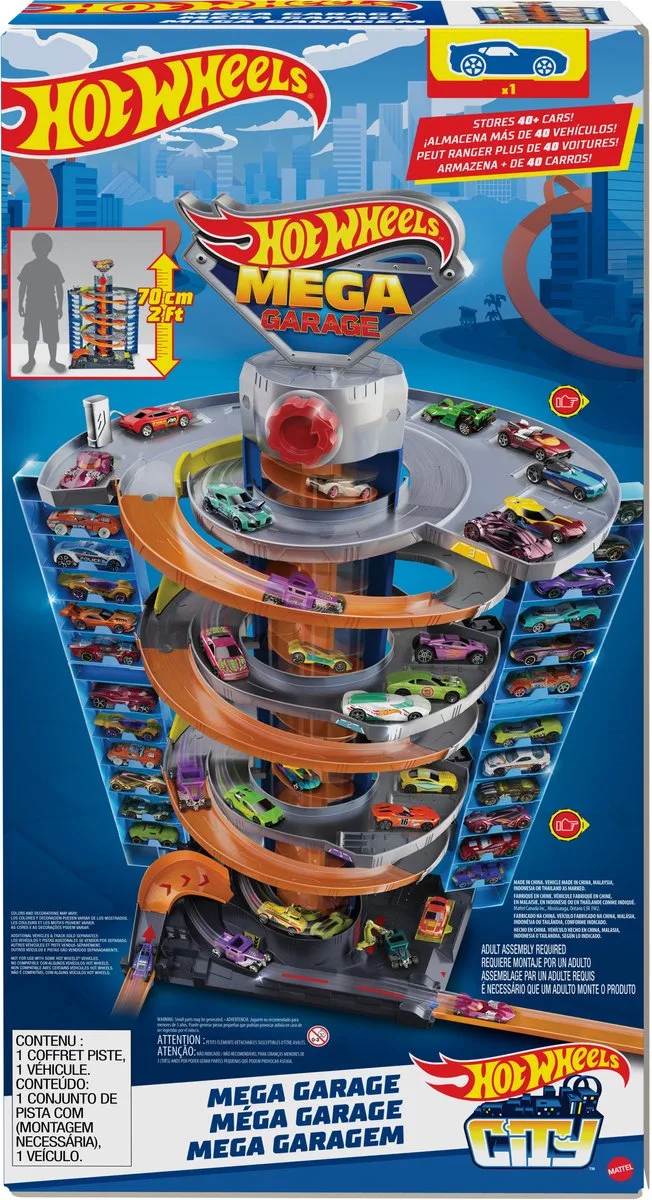 City Mega Garage - Speelgoed auto racebaan by Hot Wheels in Multicolour – product photo