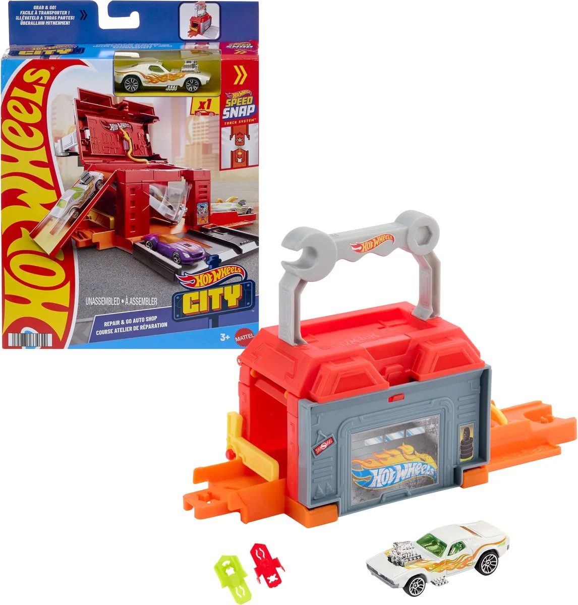 City Repair & Go Auto Shop från Hot Wheels i Flerfärgad – produktbild