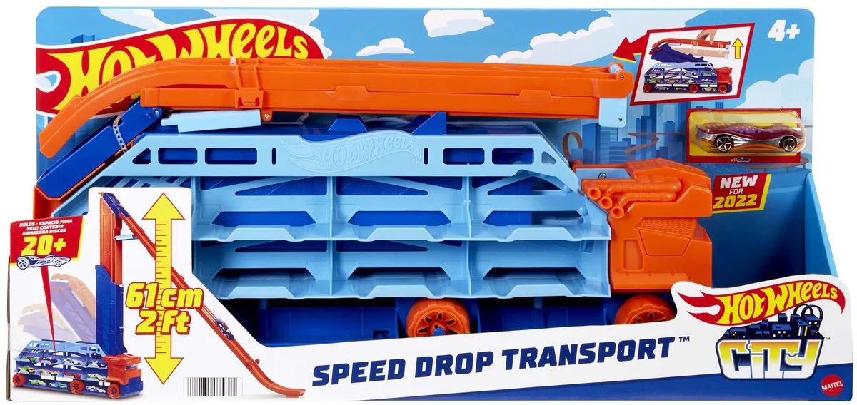 City SPEED DROP TRUCK fra Hot Wheels i Flerfarvet – produktbillede