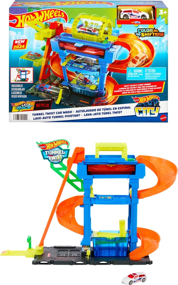 City Tunnel Twist Car Wash - Racebaan von Hot Wheels in Mehrfarbig – Produktfoto