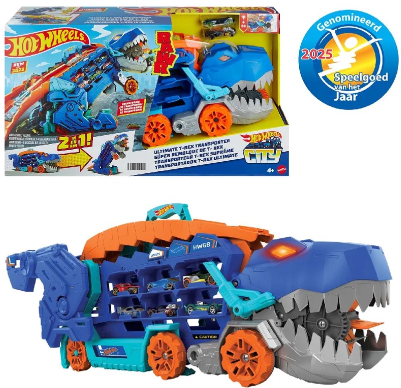 City Ultieme Dino Hauler Vrachtwagen - 1:64 - Speelgoedvoertuig by Hot Wheels in Multicolour – product photo