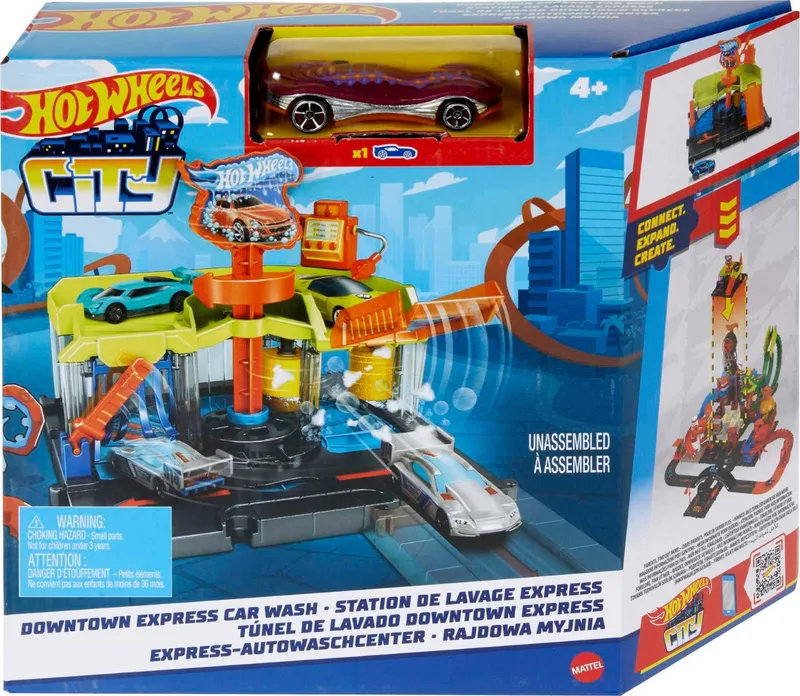 Coffret de Jeu Hot Wheels City Station de Lavage Speed Clean fra Hot Wheels – produktbillede