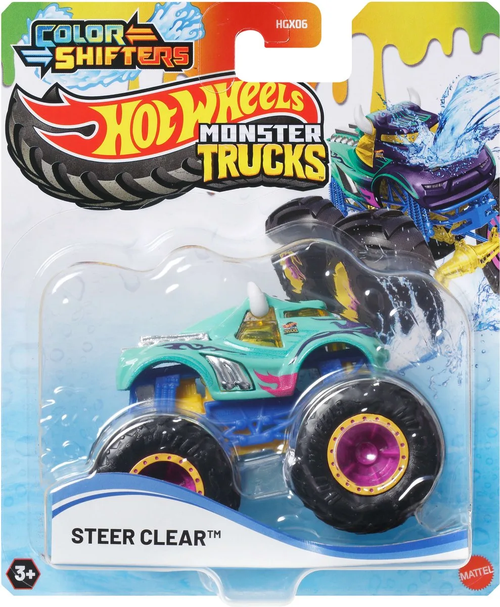 Color Shifters Monster Trucks STEER CLEAR Vehicle från Hot Wheels i Flerfärgad – produktbild