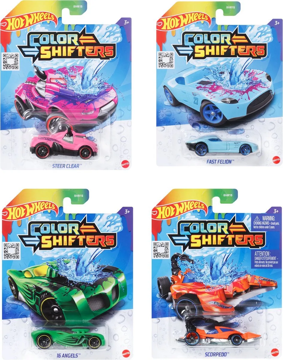 Colour Shifters - 7 cm - 1 exemplaar - Schaal 1:64 - Kleurveranderende auto van Hot Wheels – productfoto