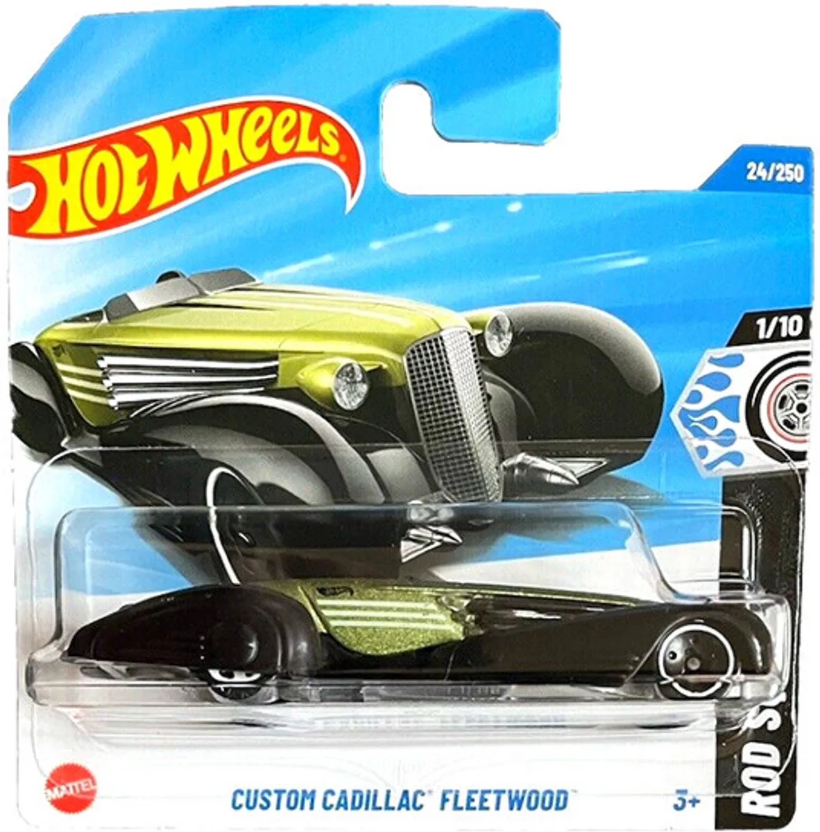 CUSTOM CADILLAC FLEETWOOD 24/250 HW ROD SQUAD 1/10 de Hot Wheels en Metalic green – photo du produit