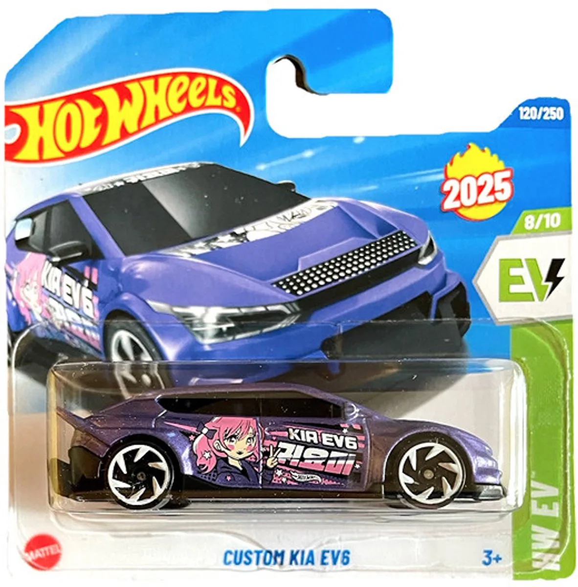 CUSTOM KIA EV6 120/250 1:64 HW EV 8/10 by Hot Wheels in Purper – product photo