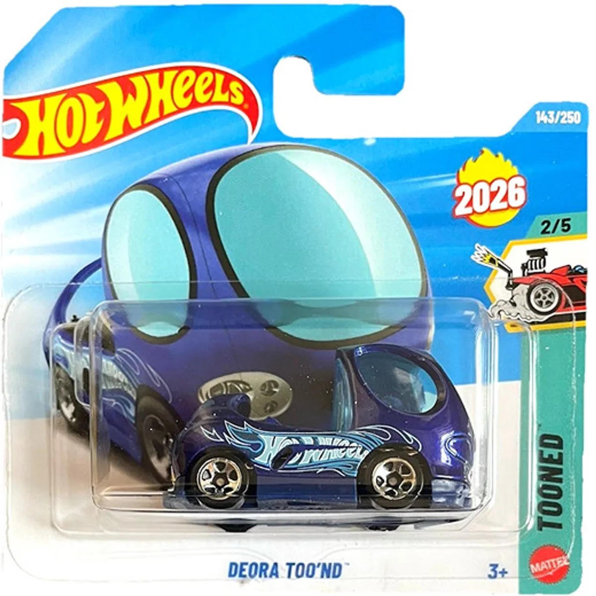 DEORA TOO'ND 143/250 HW TOONED 2/5 SHORT CARD 2026 de Hot Wheels en Bleu – photo du produit