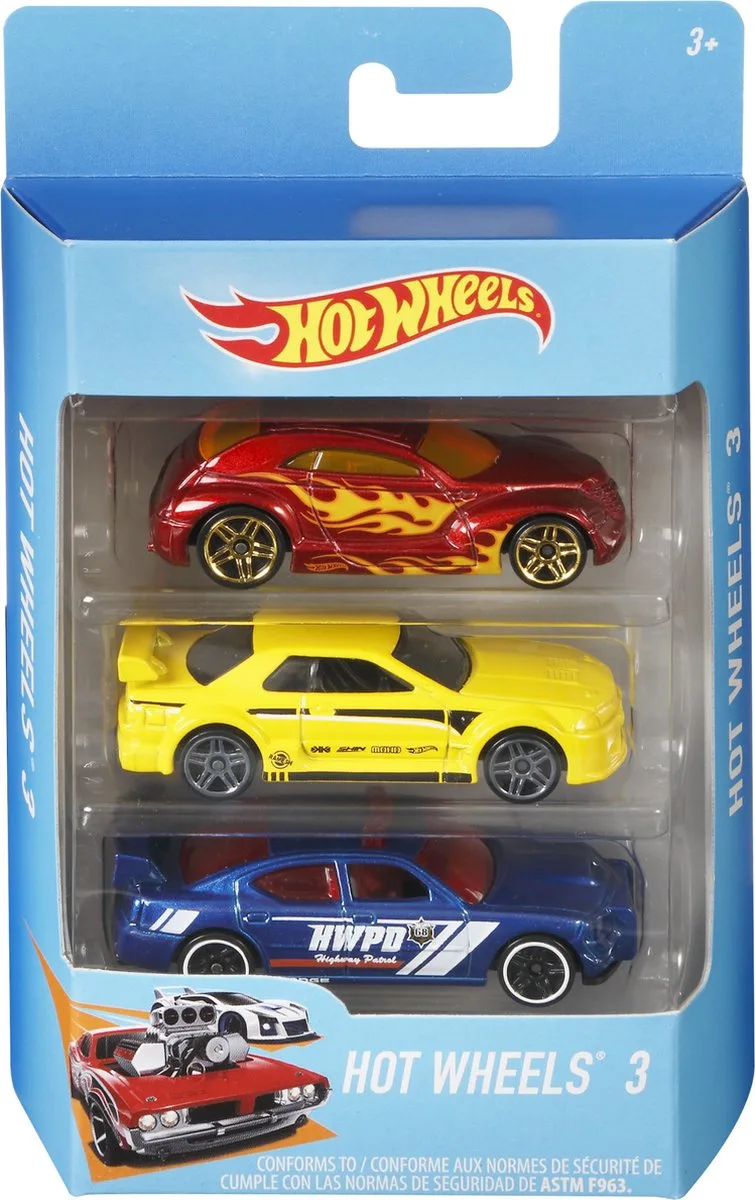 Diecast 3 pak autoset de Hot Wheels en 3 Auto's – photo du produit 1 sur 2