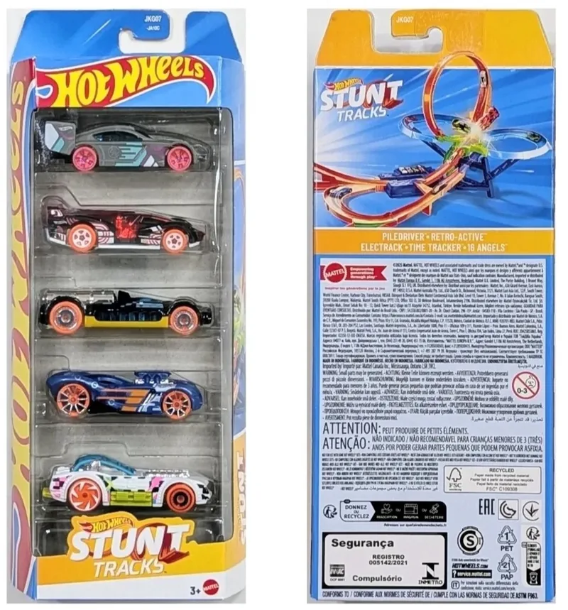 Diecast 5 pak autoset de Hot Wheels en 5 Auto's – photo du produit
