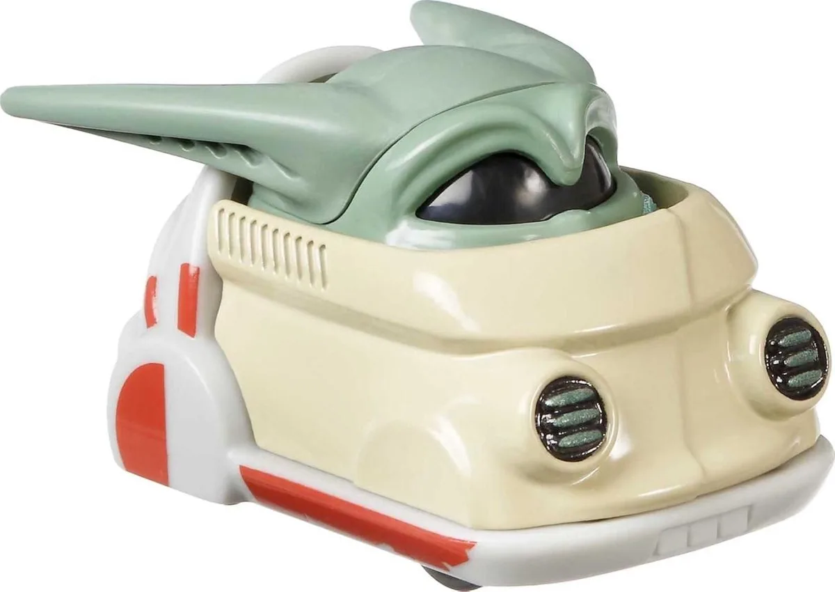 Disney 100 Years Star Wars Grogu Character Car 2023 Release von Hot Wheels in Weiß – Produktfoto