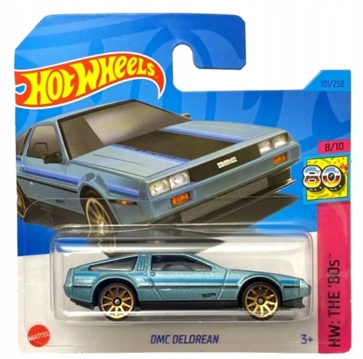 DMC DeLorean '80s verzamelauto - 1:64 de Hot Wheels en Bleu – photo du produit