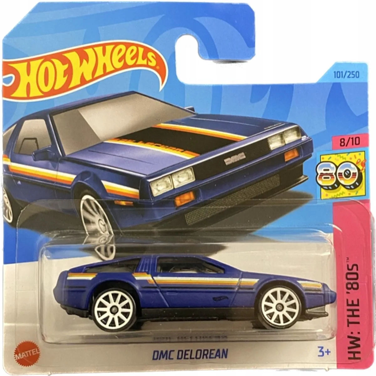 DMC DeLorean HKJ65 - 1:64 Schaal Modelauto de Hot Wheels en Bleu – photo du produit