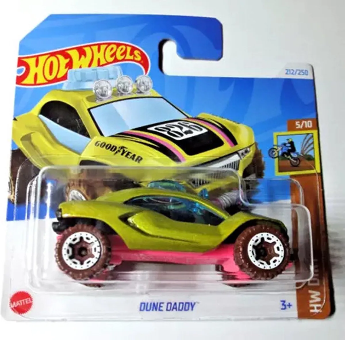 DUNE DADDY 212/250 1:64 HW DIRT 5/10 SHORT CARD van Hot Wheels in Groen, Roze – productfoto