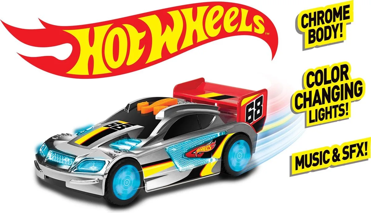 Edge Glow Cruiser Time Tracker van Hot Wheels in Zilver – productfoto