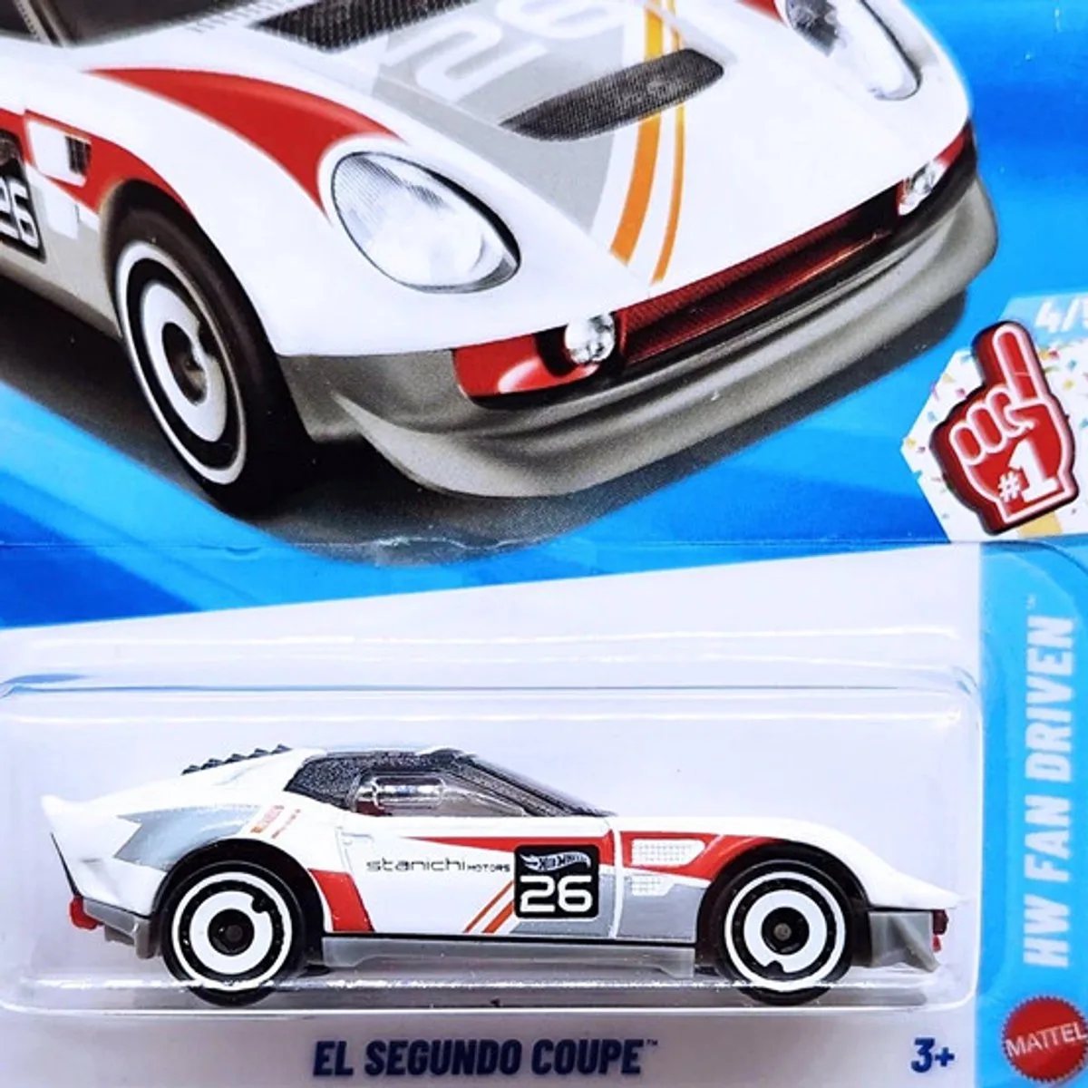 EL SEGUNDO COUPE GREY WHITE 96/250 HW 4/5 SHORT CARD 2026 von Hot Wheels in Grey white 26 – Produktfoto