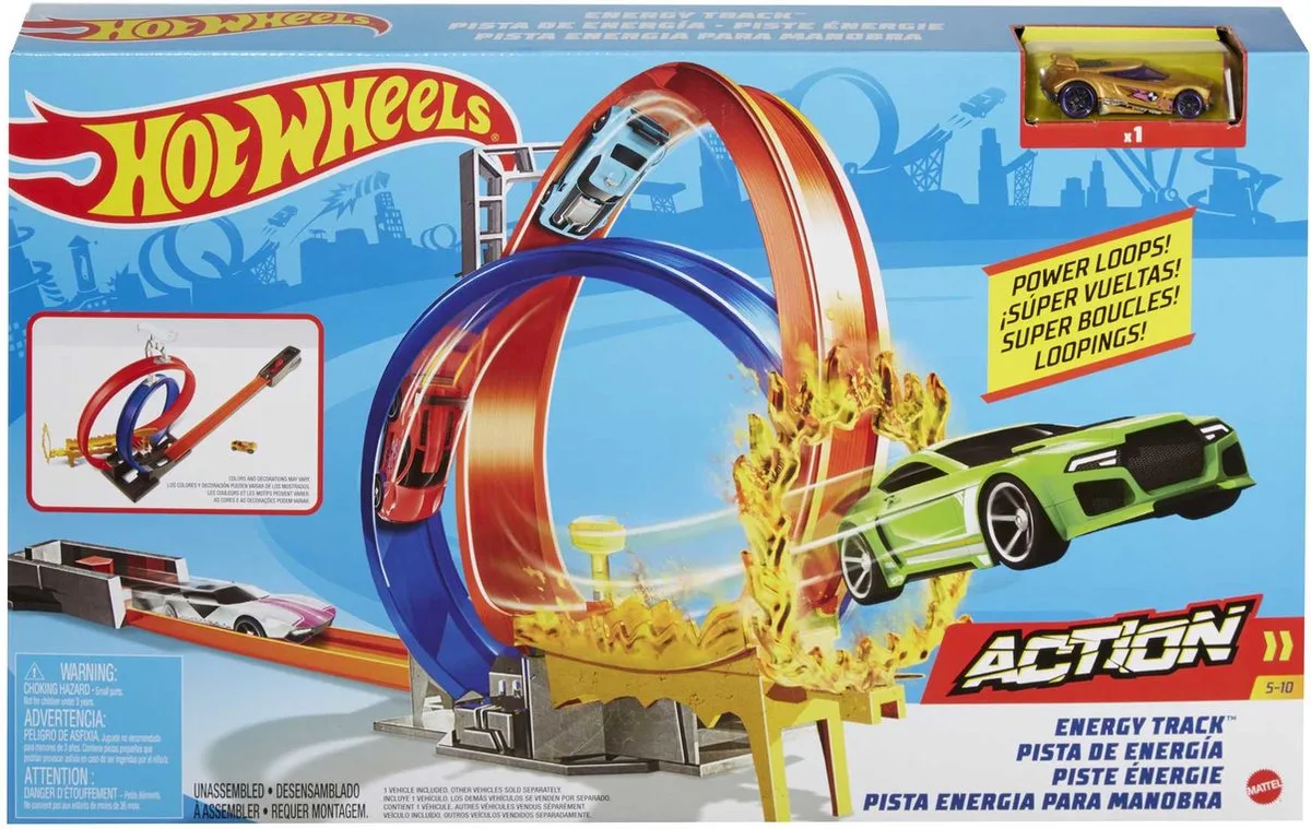 Energy Track + 1 DCC de Hot Wheels en Multicolore – photo du produit