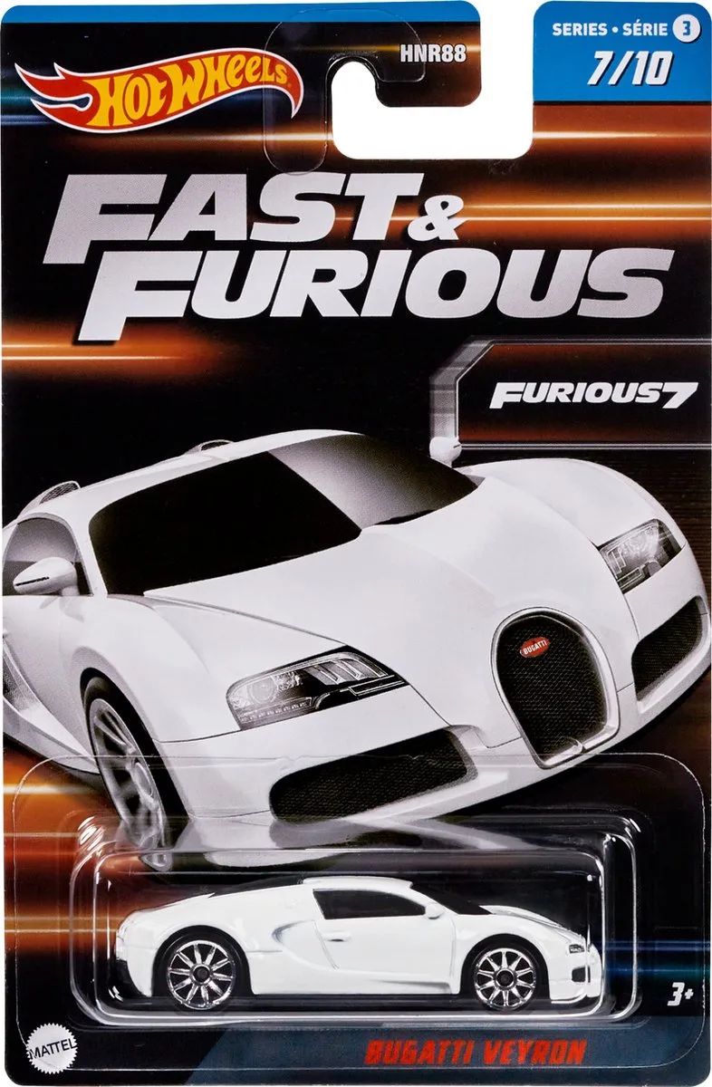 Fast & Furious HNT17 speelgoedvoertuig von Hot Wheels in Weiß – Produktfoto