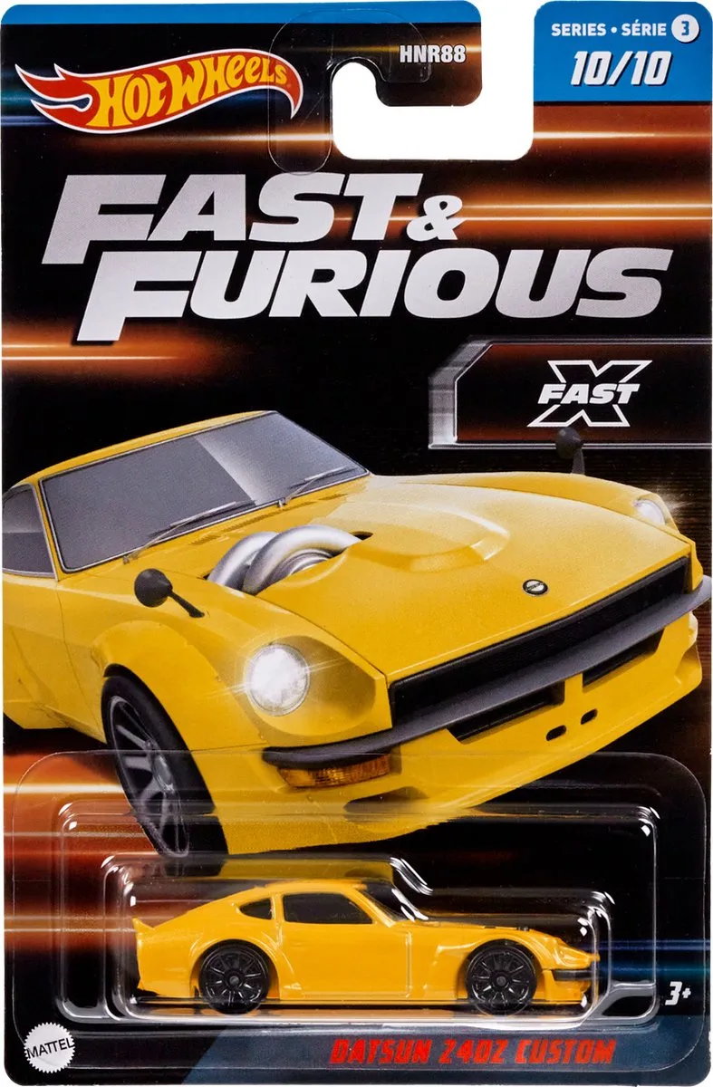 Fast & Furious HNT20 speelgoedvoertuig von Hot Wheels in Gelb – Produktfoto