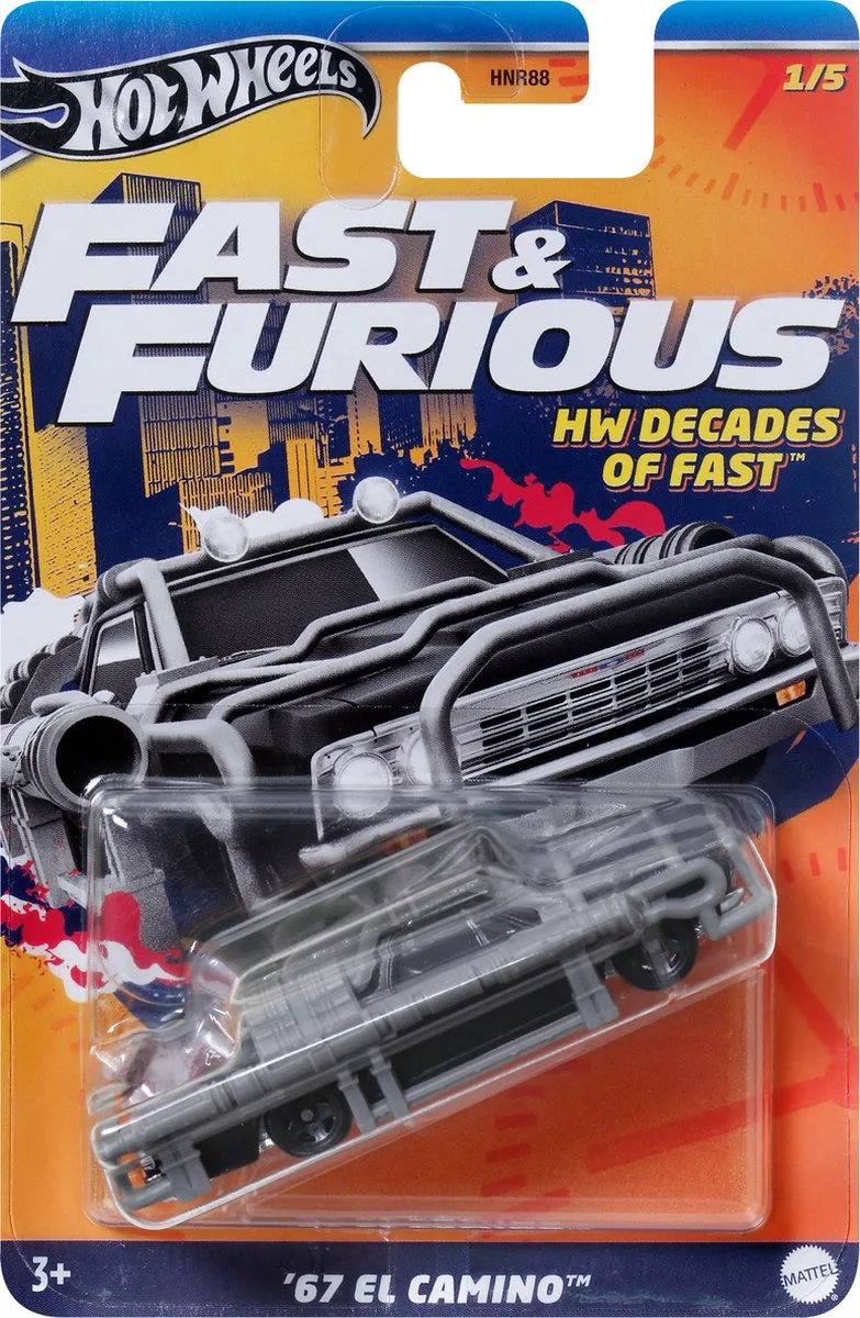 Fast & Furious HRW41 speelgoedvoertuig de Hot Wheels en Noir, Gris – photo du produit