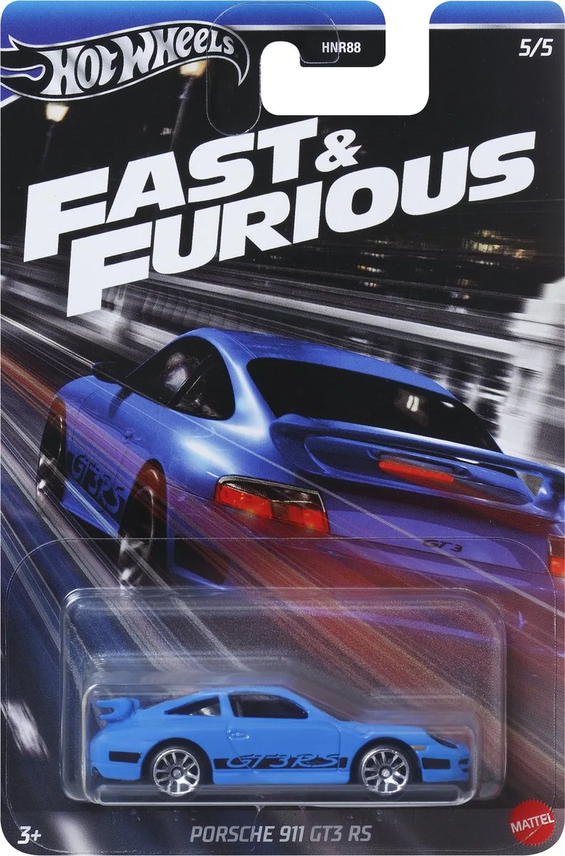 Fast & Furious HRW55 speelgoedvoertuig fra Hot Wheels i Blå – produktbillede
