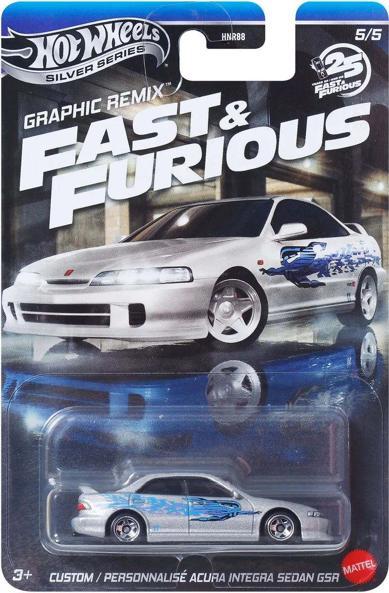 Fast & Furious JBY45 speelgoedvoertuig von Hot Wheels in Blau, Grau – Produktfoto