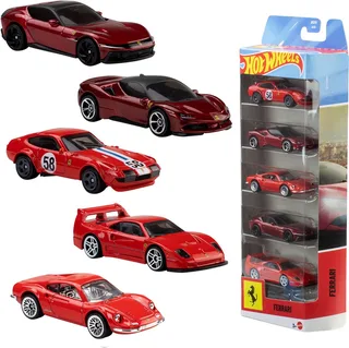 Ferrari - set van 5 metalen Ferrari speelgoedauto's by Hot Wheels in Ferrari 5-Pack – product photo 1 of 6