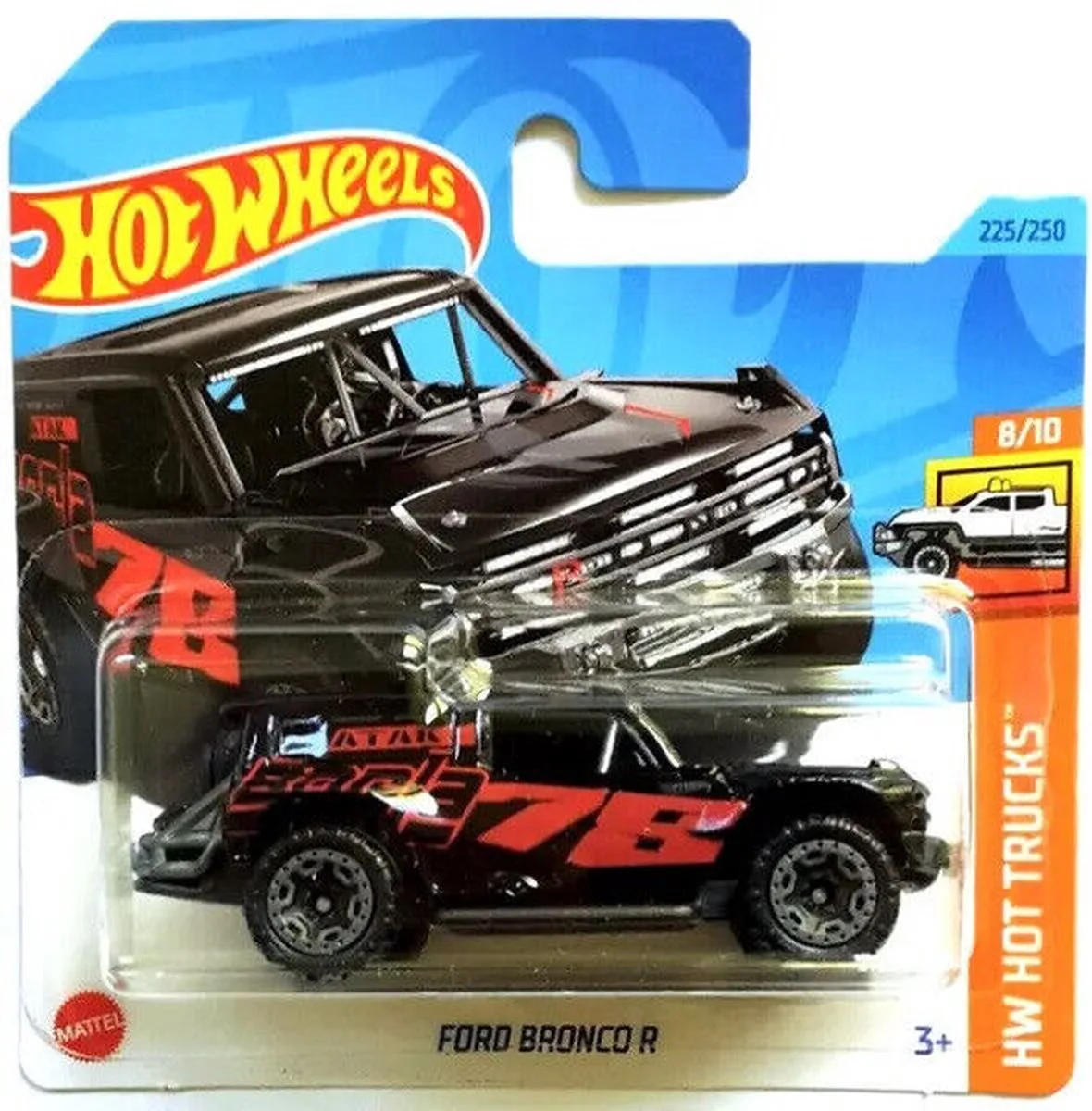 FORD BRONCO R 225/250 (1:64) HW HOT TRUCKS 8/10 de Hot Wheels en Noir – photo du produit