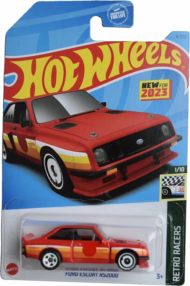 FORD ESCORT RS200 4/250 1:64 HW RETRO RACERS 1/10 de Hot Wheels en Rouge – photo du produit