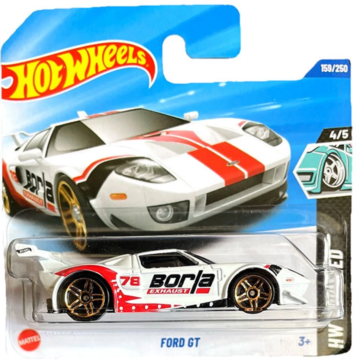FORD GT BORLA 78 159/250 1:64 HW MODIFIED 4/5 2025 van Hot Wheels in White red – productfoto