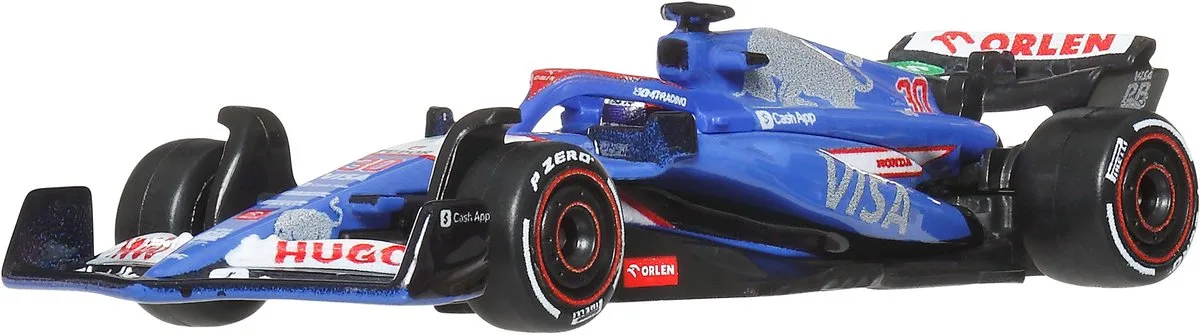 Formule 1 1/64 JBM24 Visa Cash App RB F1 Team #30 von Hot Wheels in Blau – Produktfoto