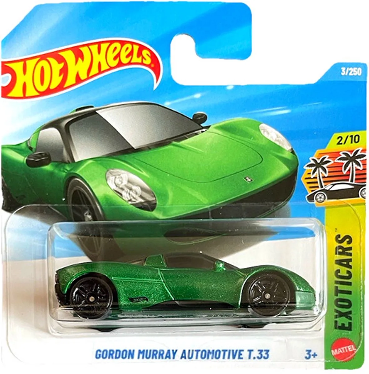 GORDON MURRAY AUTOMOTIVE T.33 3/250 HW EXOTICARS 2/10 2026 1:64 fra Hot Wheels i Green summer – produktbillede