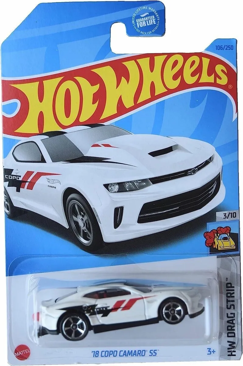 HOT WHEELS 18 COPO CAMARO SS 106/250 1:64 HW DRAG STRIP 3/10 by Hot Wheels in White – product photo