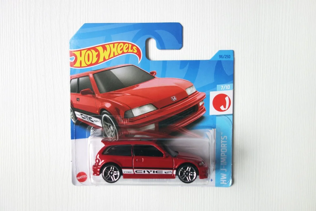 Hot Wheels 1990 Honda Civic EF - Schaal 1:64 de Hot Wheels en Rouge – photo du produit