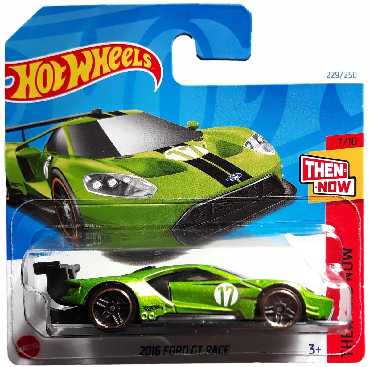 Hot Wheels 2016 Ford GT Race 229/250 Toen en nu 7/10 2024 de Hot Wheels en Vert – photo du produit