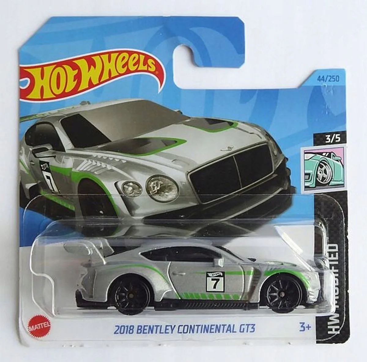 Hot Wheels 2018 Bentley Continental GT3 Modded 1:64 - Metaal van Hot Wheels in Grijs – productfoto
