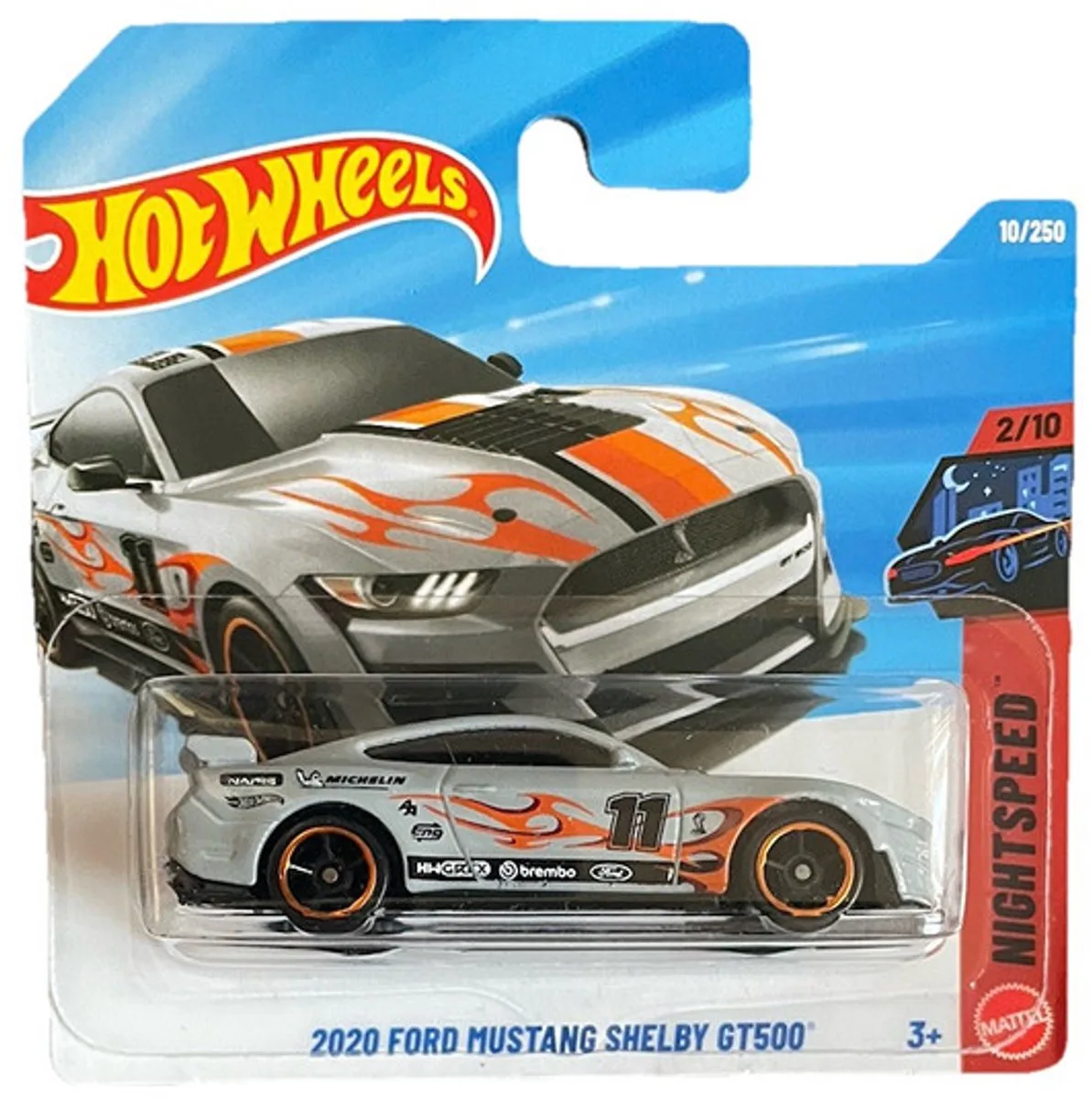 HOT WHEELS 2020 FORD MUSTANG SHELBY GT500 GREY 10/250 HW NIGHT SPEED 2/10 SHORT CARD 2026 van Hot Wheels in Grey 11 – productfoto