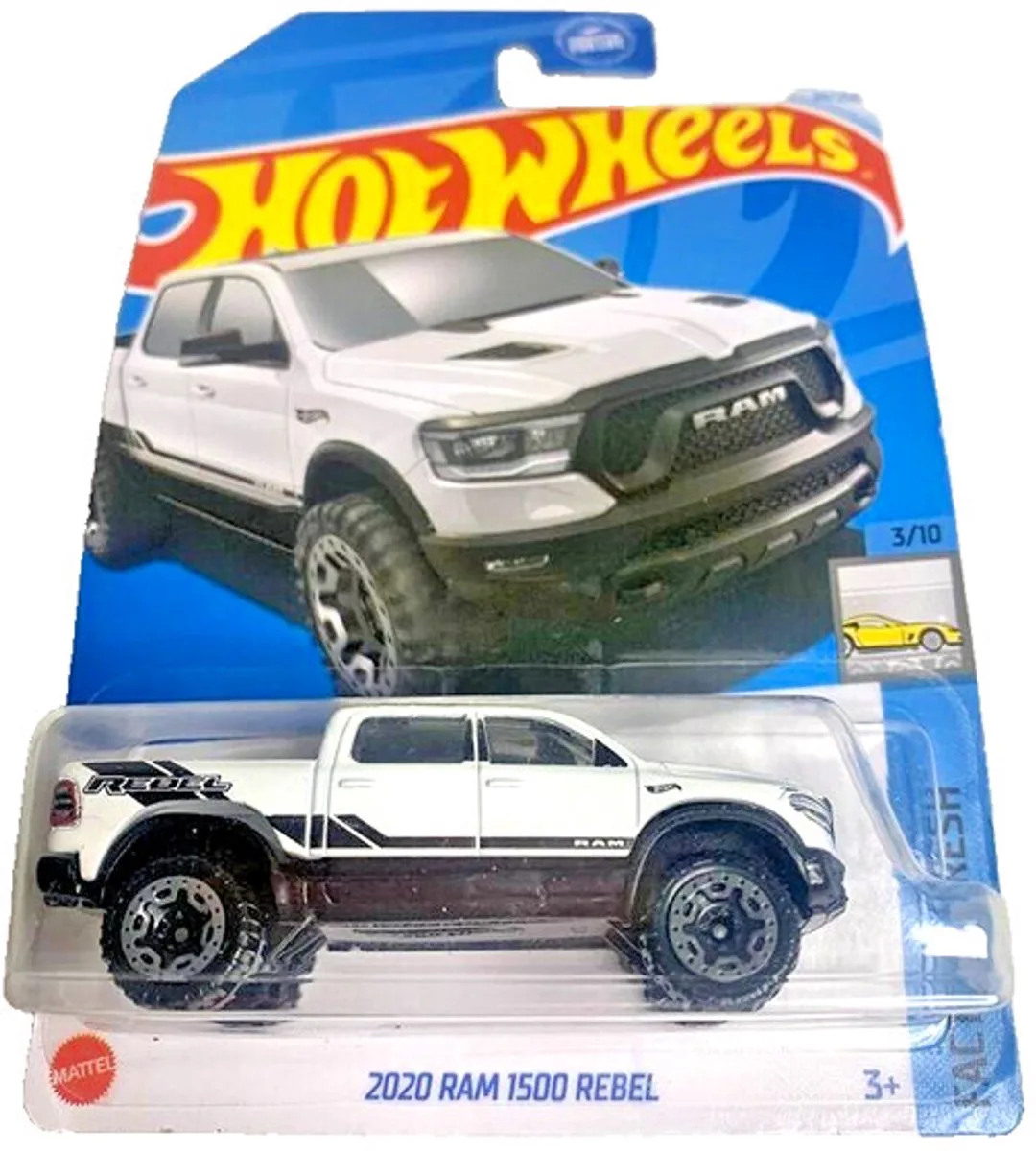 HOT WHEELS 2020 RAM 1500 REBEL 24/250 1:64 FACTORY FRESH 3/10 de Hot Wheels en Blanc – photo du produit