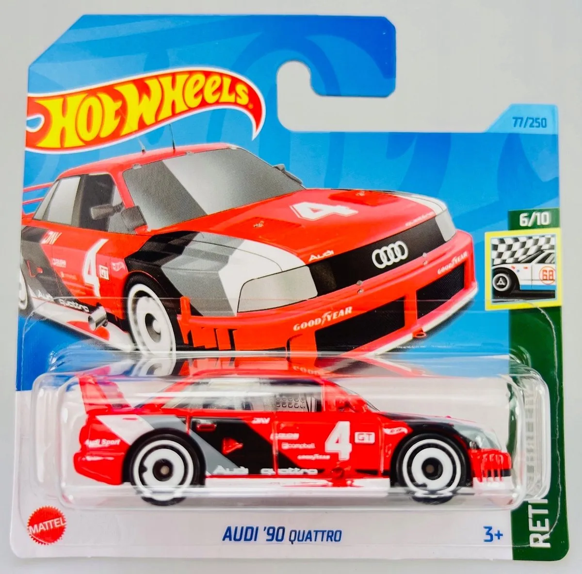 Hot Wheels 2023 Audi '90 Quattro - Retro Racers-collectible van Hot Wheels in Rood – productfoto